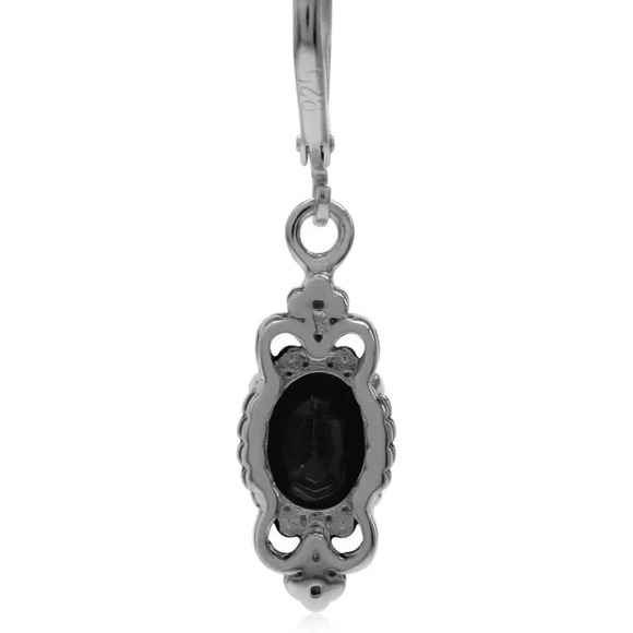 Women's Oval Shape 925 Sterling  Silver Bali Balinese Leverback Dangle Earrings - Picture 8 of 9